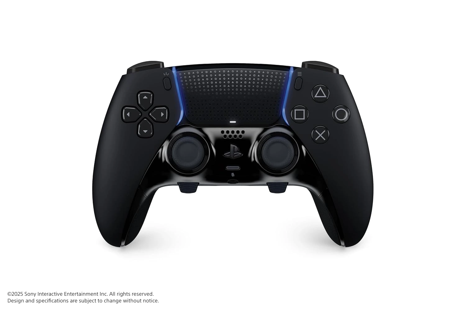 DualSense Edge Wireless Controller black front view for PS5