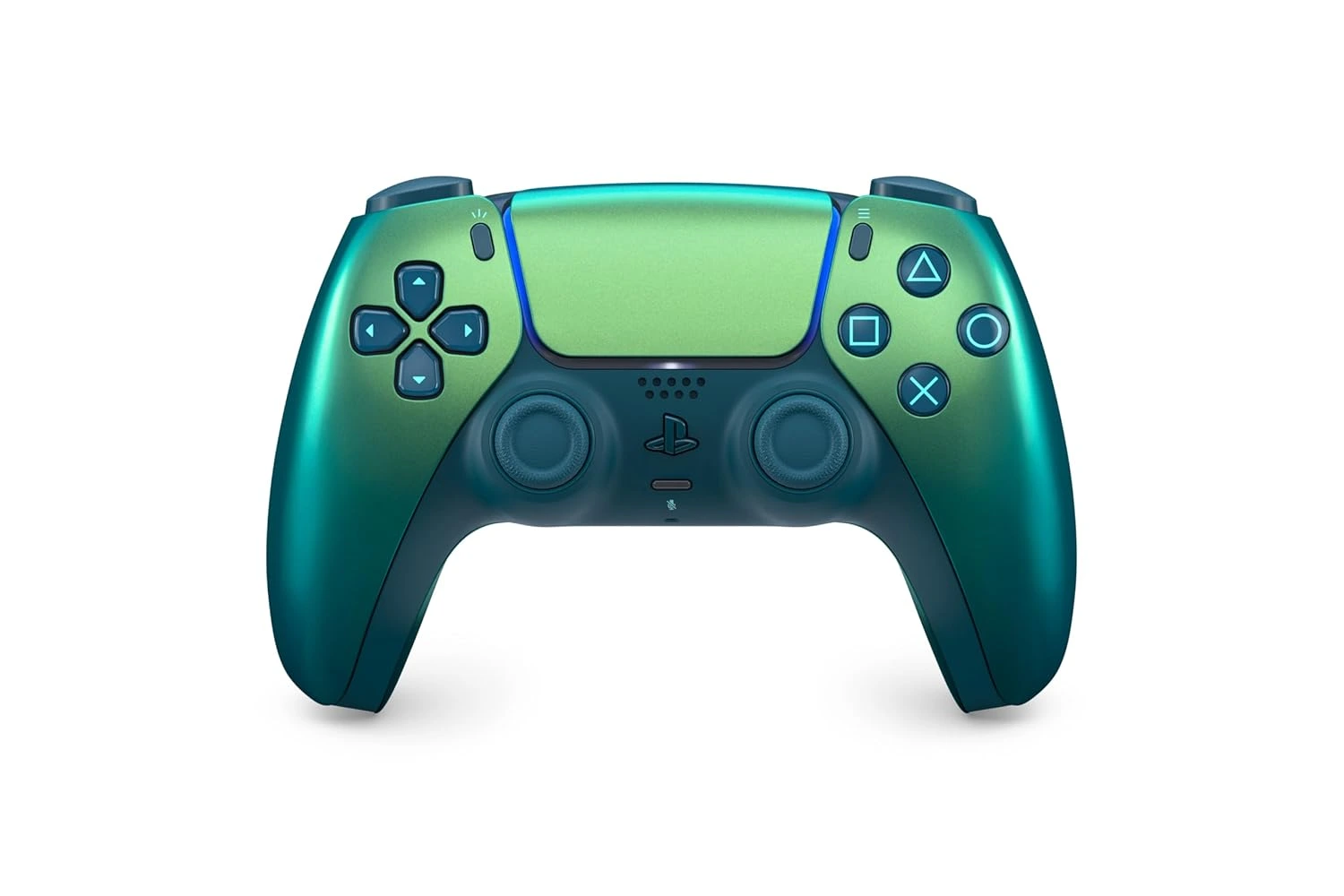 DualSense Wireless Controller in Chroma Teal front view for PS5